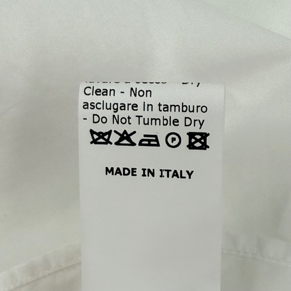 G. Label by Goop White Puff Sleeve V-Neck Cotton Blouse Italy Women Size 2 - Picture 6 of 6